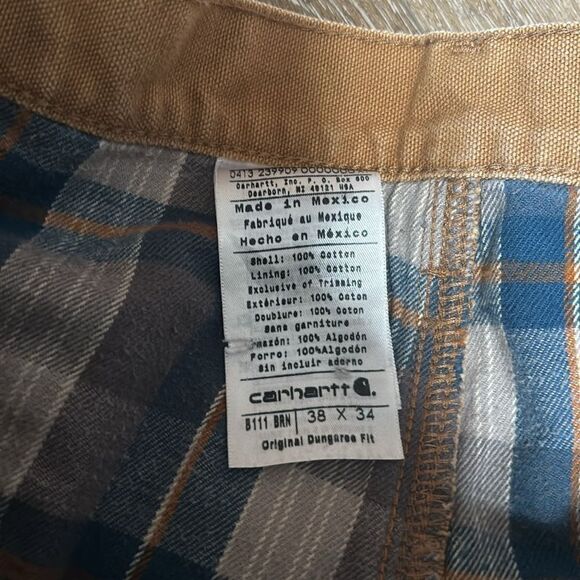 Carhartt LOOSE FIT WASHED DUCK FLANNEL-LINED UTILITY WORK PANT - Picture 6 of 8